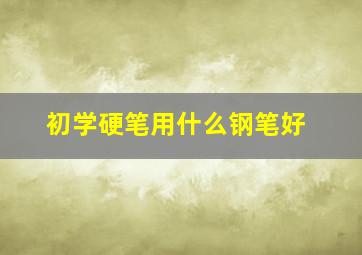 初学硬笔用什么钢笔好