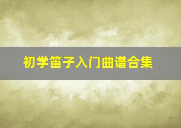 初学笛子入门曲谱合集