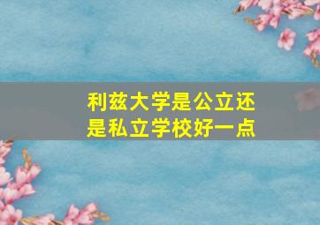 利兹大学是公立还是私立学校好一点