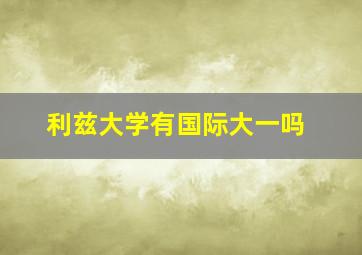 利兹大学有国际大一吗