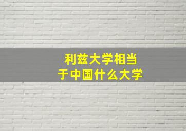 利兹大学相当于中国什么大学