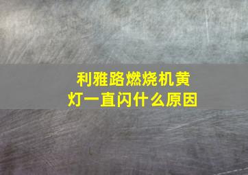 利雅路燃烧机黄灯一直闪什么原因