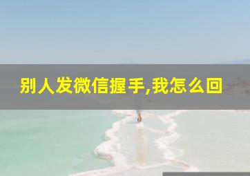 别人发微信握手,我怎么回