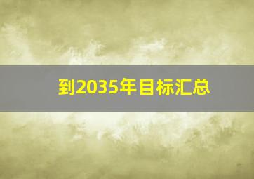 到2035年目标汇总