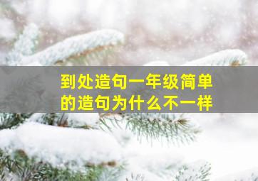 到处造句一年级简单的造句为什么不一样