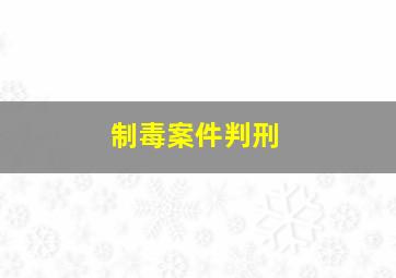 制毒案件判刑