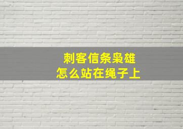 刺客信条枭雄怎么站在绳子上