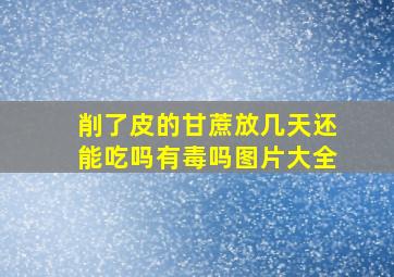 削了皮的甘蔗放几天还能吃吗有毒吗图片大全