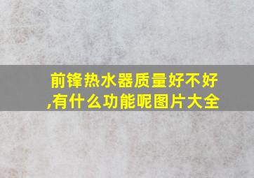 前锋热水器质量好不好,有什么功能呢图片大全