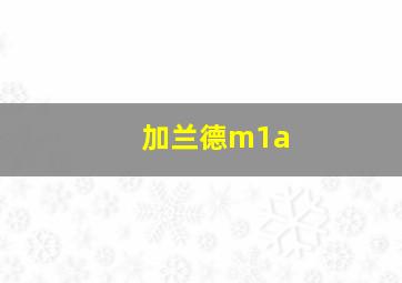 加兰德m1a