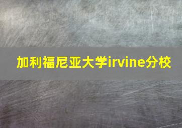 加利福尼亚大学irvine分校