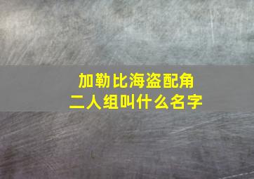 加勒比海盗配角二人组叫什么名字