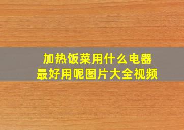 加热饭菜用什么电器最好用呢图片大全视频