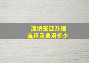 加纳签证办理流程及费用多少