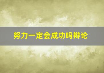 努力一定会成功吗辩论