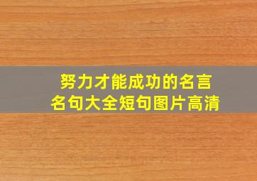 努力才能成功的名言名句大全短句图片高清