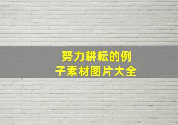 努力耕耘的例子素材图片大全