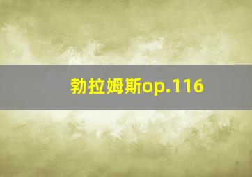 勃拉姆斯op.116