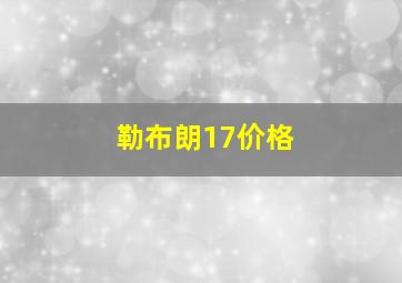 勒布朗17价格