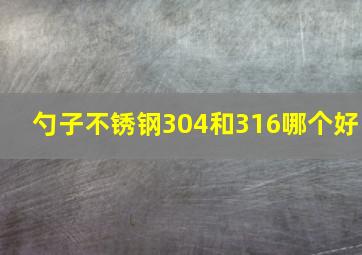 勺子不锈钢304和316哪个好