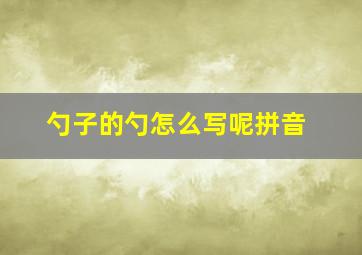 勺子的勺怎么写呢拼音