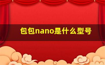 包包nano是什么型号