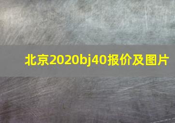 北京2020bj40报价及图片