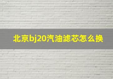 北京bj20汽油滤芯怎么换