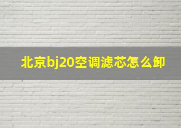 北京bj20空调滤芯怎么卸