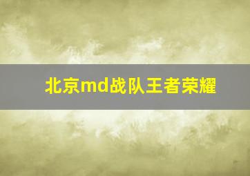 北京md战队王者荣耀