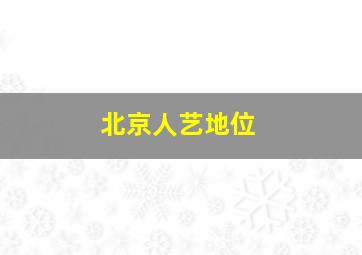 北京人艺地位