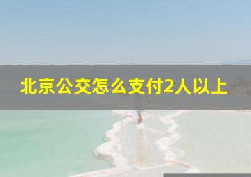 北京公交怎么支付2人以上