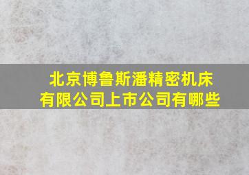 北京博鲁斯潘精密机床有限公司上市公司有哪些