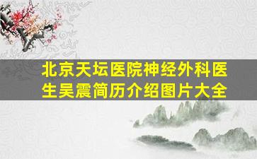 北京天坛医院神经外科医生吴震简历介绍图片大全