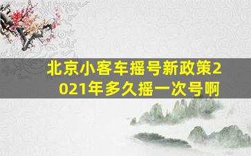 北京小客车摇号新政策2021年多久摇一次号啊