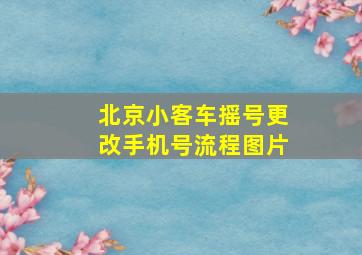 北京小客车摇号更改手机号流程图片