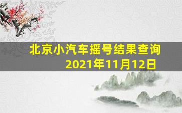 北京小汽车摇号结果查询2021年11月12日