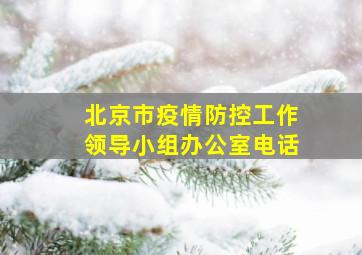 北京市疫情防控工作领导小组办公室电话