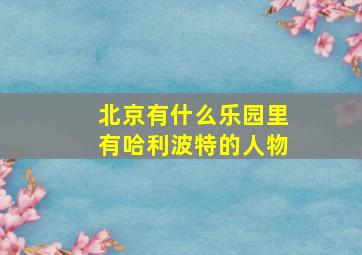 北京有什么乐园里有哈利波特的人物