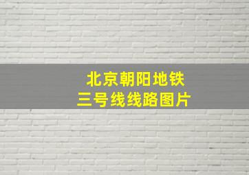 北京朝阳地铁三号线线路图片