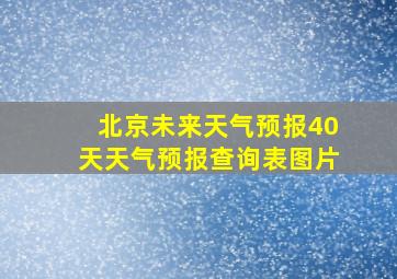 北京未来天气预报40天天气预报查询表图片