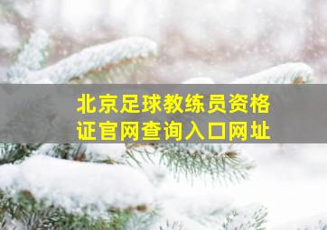 北京足球教练员资格证官网查询入口网址