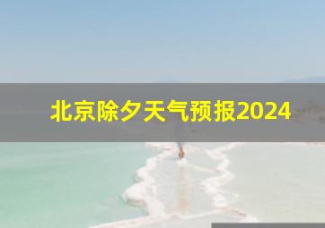 北京除夕天气预报2024