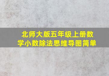 北师大版五年级上册数学小数除法思维导图简单