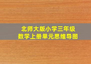 北师大版小学三年级数学上册单元思维导图