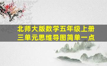 北师大版数学五年级上册三单元思维导图简单一点