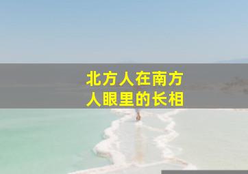 北方人在南方人眼里的长相