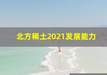 北方稀土2021发展能力