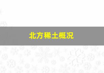 北方稀土概况