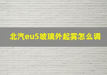 北汽eu5玻璃外起雾怎么调